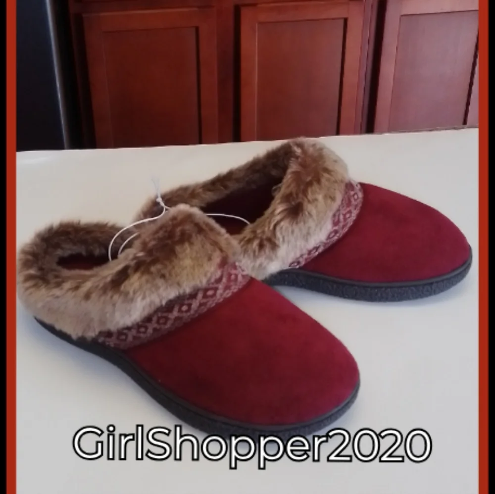 🐸Women's ISOTONER Slipper w Faux Fur - Picture 7 of 7